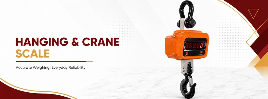 Hanging and crane weighing scale for suspended industrial loads and material handling