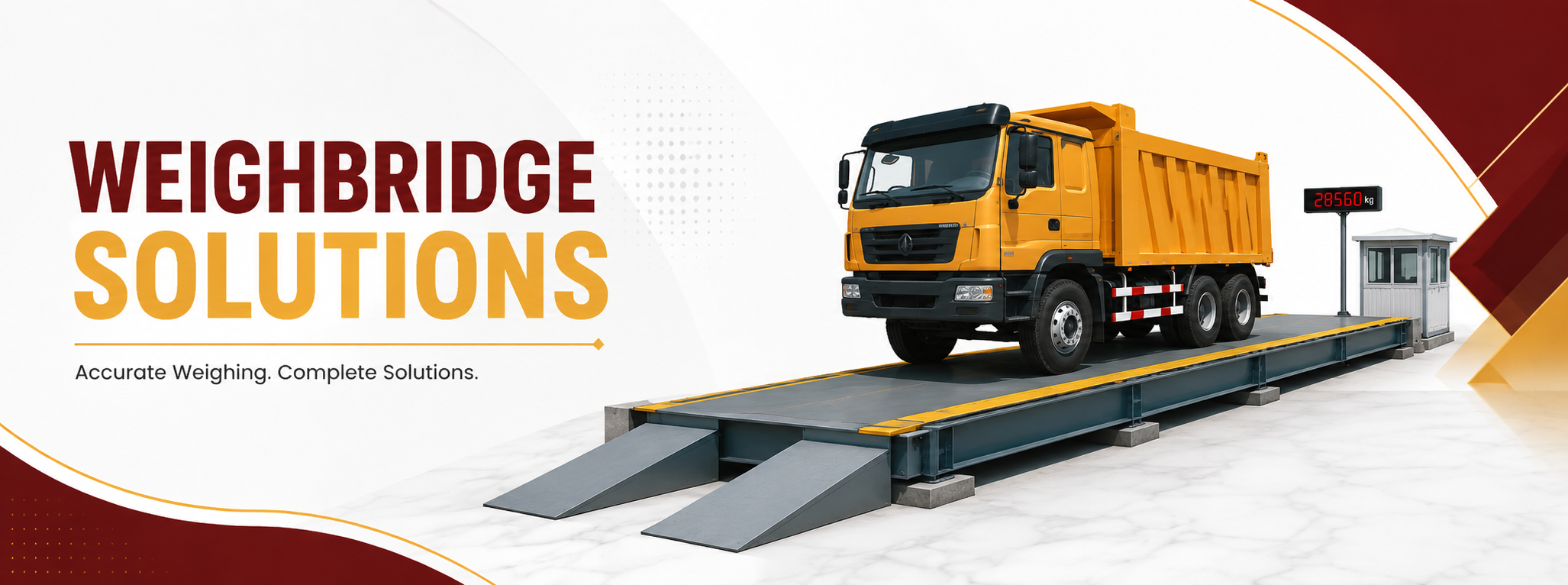 Industrial weighbridge solution for truck and vehicle weighing at logistics and manufacturing sites